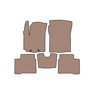 Rubber Floor Mats Carsuit (Beige)