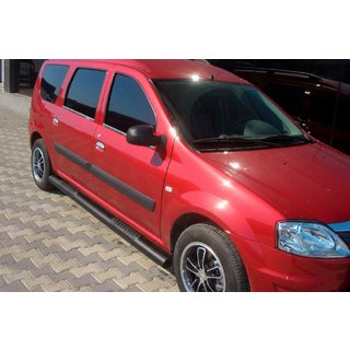 Side Bars Black (2 pcs, Stainless Steel) Dacia Logan MCV 2004-2014 photo 1
