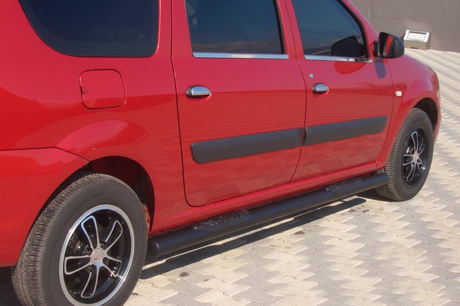 Dacia Logan MCV 2004-2014 Side Bars Black (2 pcs, Stainless Steel) Photo 2