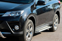 Toyota Rav 4 2013-2018 Side Steps Allmond Grey (2 pcs, Aluminum) photo 1