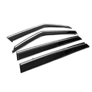 Window Deflectors with Chrome Trim Niken Luxury (4 pcs) Nissan Patrol Y62 2010-2024 photo 3