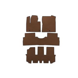 EVA Floor Mats (3 Rows, Brown) Hyundai Santa Fe 4 2018-2023