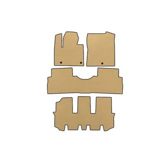 EVA Floor Mats (3 Rows, Beige) Hyundai Santa Fe 4 2018-2023