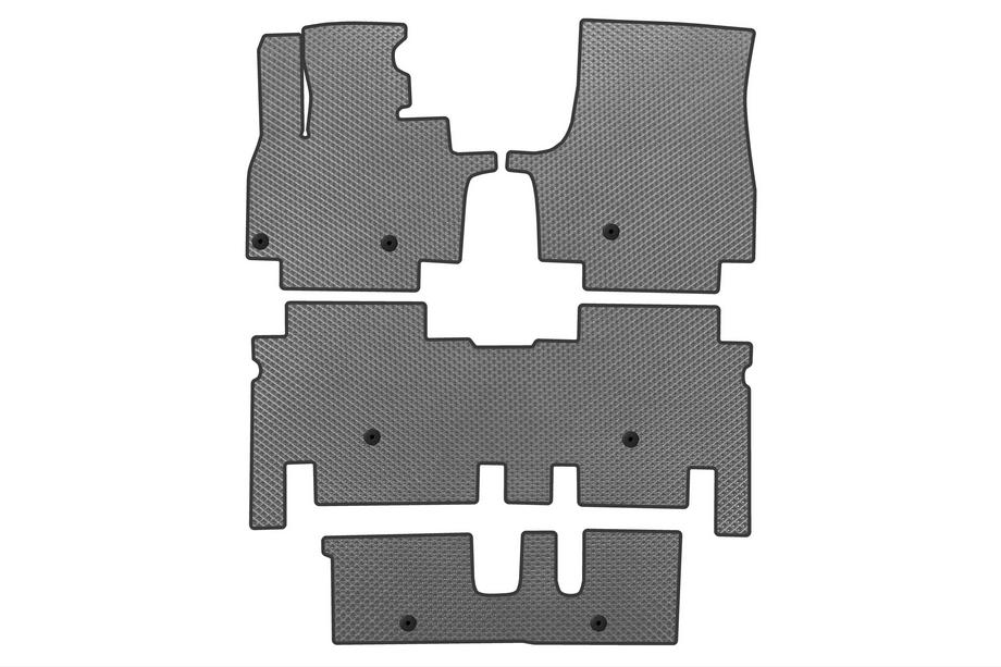 KIA EV9 EVA Floor Mats (3 Rows, Gray) Photo 1