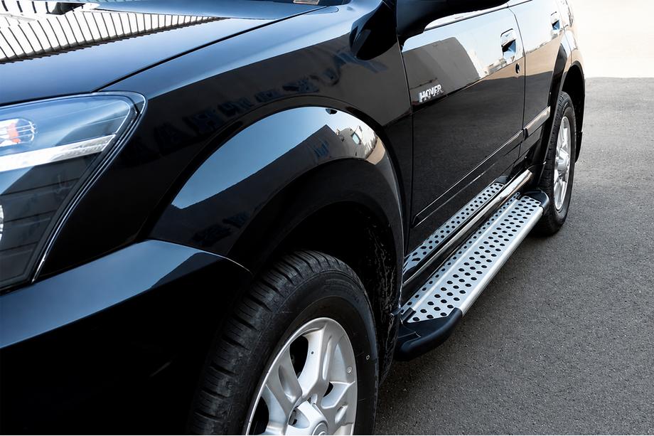 GreatWall Haval/Hover H3 2005-2013 Side Steps Allmond Grey (2 pcs, Aluminum) Image