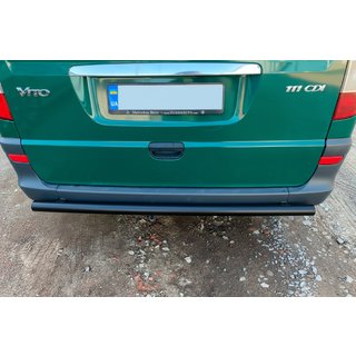 Rear Bar AK002 Black (Stainless Steel) Mercedes Vito W639 2004-2014 photo 3