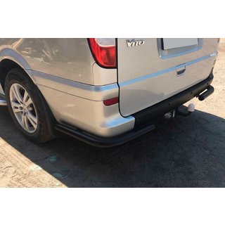 Rear Corner Bars AK003 Black (2 pcs, Stainless Steel) Mercedes Viano 2004-2014 photo 3