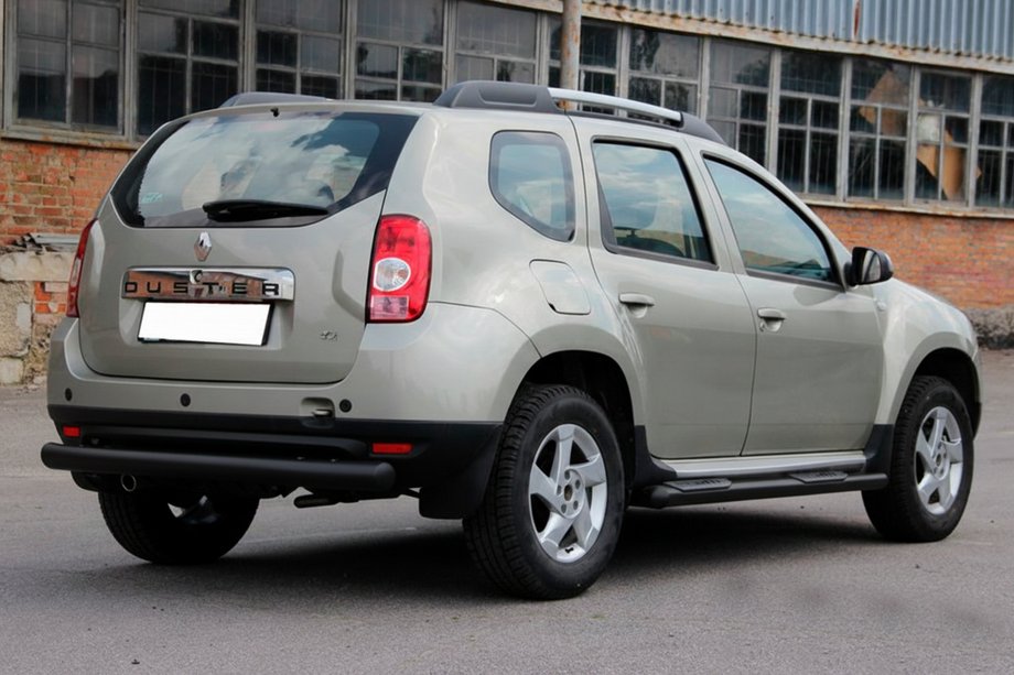 Dacia Duster 2008-2018 Rear Straight Roll Bar Black (Stainless Steel) Photo 3