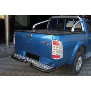 Rear Corner Bars AK003 Black (2 pcs, Stainless Steel) Ford Ranger 2007-2011 photo 1