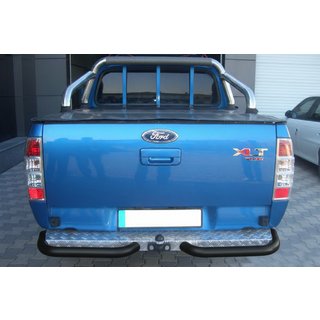 Rear Corner Bars AK003 Black (2 pcs, Stainless Steel) Ford Ranger 2007-2011 photo 2