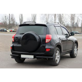 Rear Corner Bars AK003 Black (2 pcs, stainless steel) Toyota Rav 4 2006-2013 photo 4
