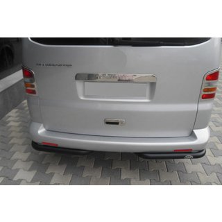 Rear Corner Bars AK003 Black (2 pcs, stainless steel) Volkswagen T6 2015-2024 photo 1