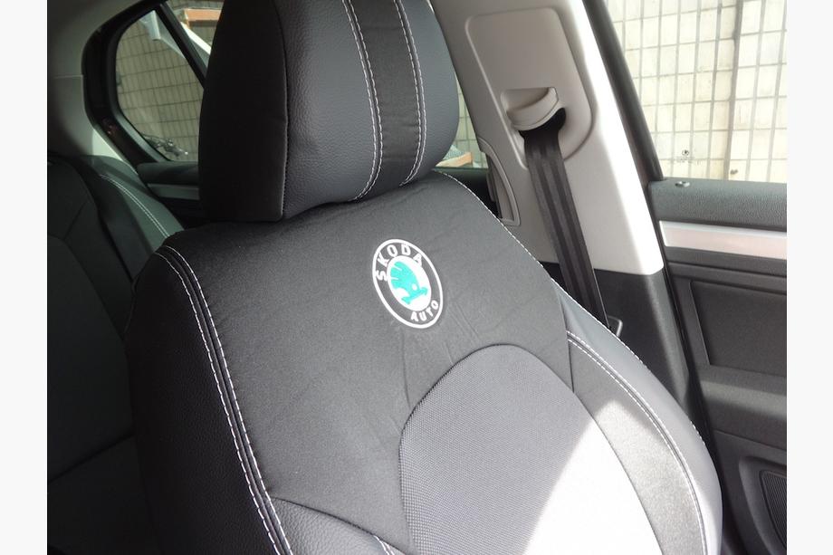 Skoda Superb 2001-2009 Car Seat Covers (Leatherette↗Fabric, Premium) Photo 19