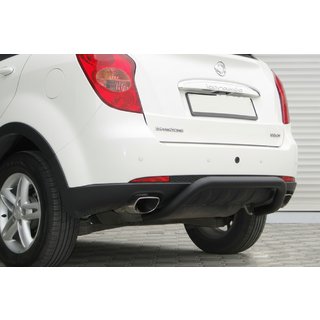 Rear Bumper Guard AK006 Black (Stainless Steel) SsangYong Action 2005-2018 photo 2