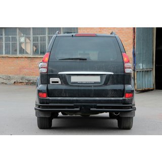 Rear Double Bars AK003-1 Black (2 pcs, Stainless Steel) Toyota Land Cruiser Prado 120 2002-2009 photo 2