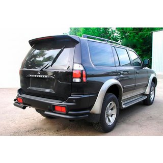 Rear Double Corner Bars Black (2 pcs, Stainless Steel) Mitsubishi Pajero Sport 1996-2007