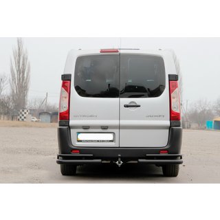 Rear Corner Bars AK-003-Double Black (2 pcs, stainless steel) Peugeot Expert 2007-2016 photo 2