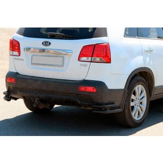 Rear Double Corner Bars AK003-Double Black (Stainless Steel) Kia Sorento II XM 2009-2014 photo 3