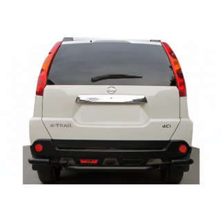 Rear corner bars with center section AK0073 Black (2 pcs, stainless steel) Nissan X-trail T31 2007-2014