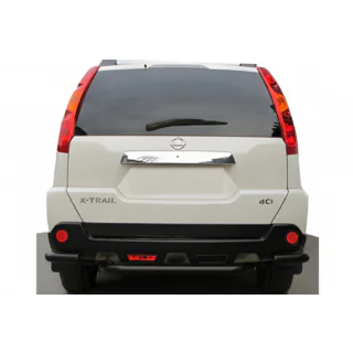 Rear corner bars with center section AK0073 Black (2 pcs, stainless steel)