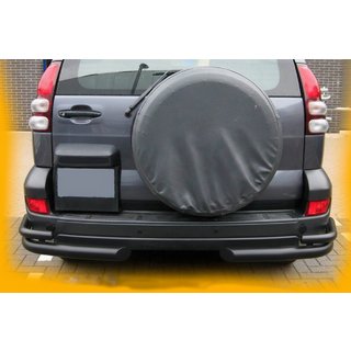 Rear Double Bars AK003-2 Black (2 pcs, Stainless Steel) Toyota Land Cruiser Prado 120 2002-2009 photo 4