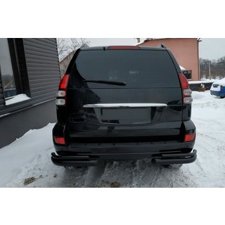 Rear Double Bars AK003-2 Black (2 pcs, Stainless Steel) Toyota Land Cruiser Prado 120 2002-2009 photo 2