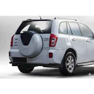 Rear Double Corner Bars AK003-double Black (2 pcs, Stainless Steel) Chery Tiggo 3 2005- photo 1