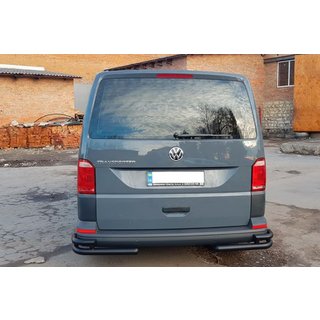 Rear Corner Bars AK003-Double Black (2 pcs, stainless steel) Volkswagen T6 2015-2024 photo 3