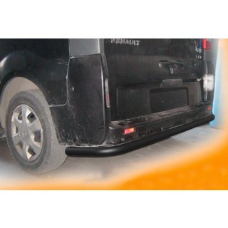 Rear bumper guard with corners Black (stainless steel) Renault Trafic 2001–2015 photo 2