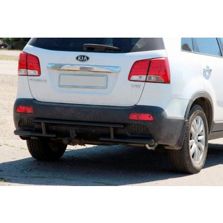 Rear Bar AK002-2 Black (Stainless Steel) Kia Sorento II XM 2009-2014 photo 1