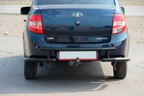Lada Granta 2011- Rear Bar AK003-2 Black photo 1