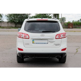 Rear Bar AK002-2 Black (Stainless Steel) Hyundai Santa Fe 2 2006-2012 photo 1