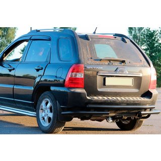 Rear Bar AK007 Black (Stainless Steel) Kia Sportage 2004-2010 photo 1