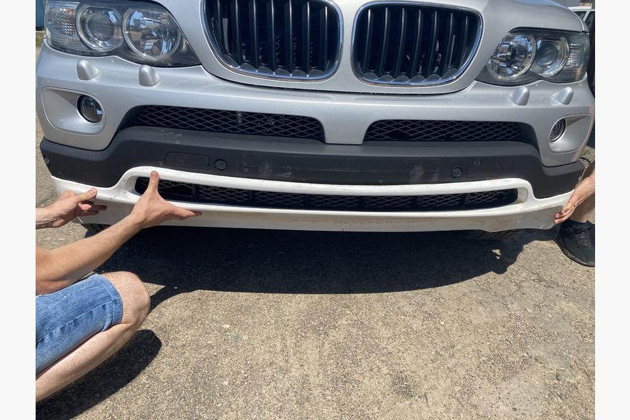 BMW X5 E53 1999–2006 Front bumper lip spoiler (2003-2006, paintable) Photo 6