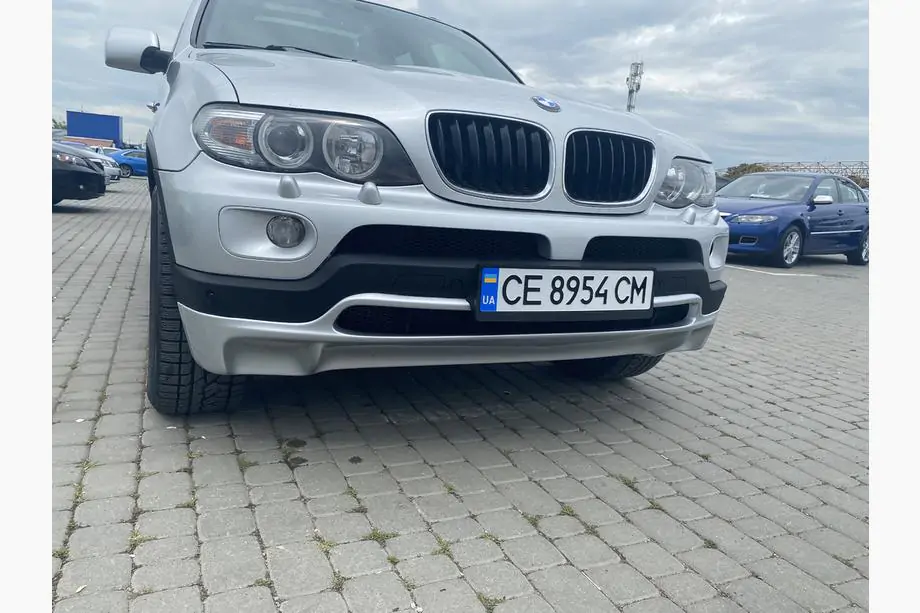 BMW X5 E53 1999–2006 Front bumper lip spoiler (2003-2006, paintable) Photo 2