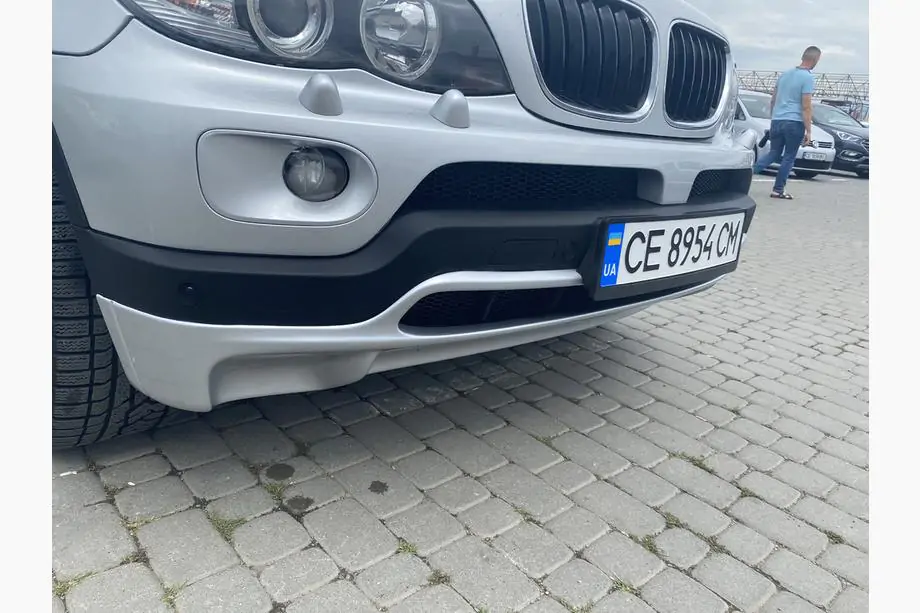 BMW X5 E53 1999–2006 Front bumper lip spoiler (2003-2006, paintable) Photo 5