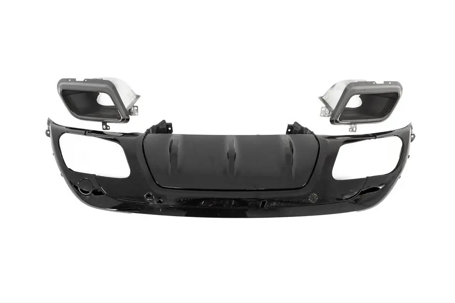 Range Rover Velar 2017- Rear Bumper Diffuser with Tips Black Photo 6