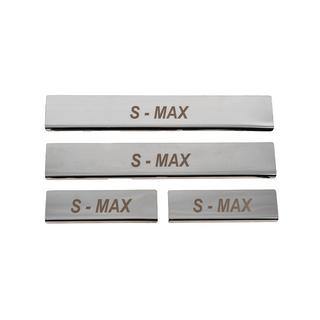 Door Sill Covers (4 pcs, Stainless Steel) Ford S-Max 2015- photo 1