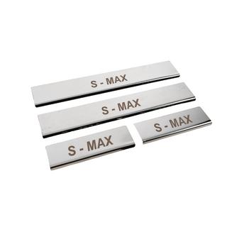 Door Sill Covers (4 pcs, Stainless Steel) Ford S-Max 2015- photo 3