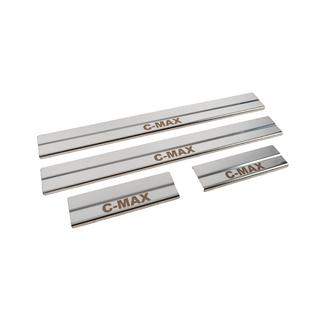 Door Sill Covers (4 pcs, Stainless Steel) Ford C-Max 2004-2010 photo 3