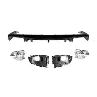 Rear Diffuser Black with Chrome Tips (AMG63 Design) photo 2