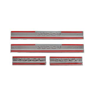 Door sill plates V2 (Carmos, 4 pcs, stainless steel) Ford Focus II 2008-2011 photo 4