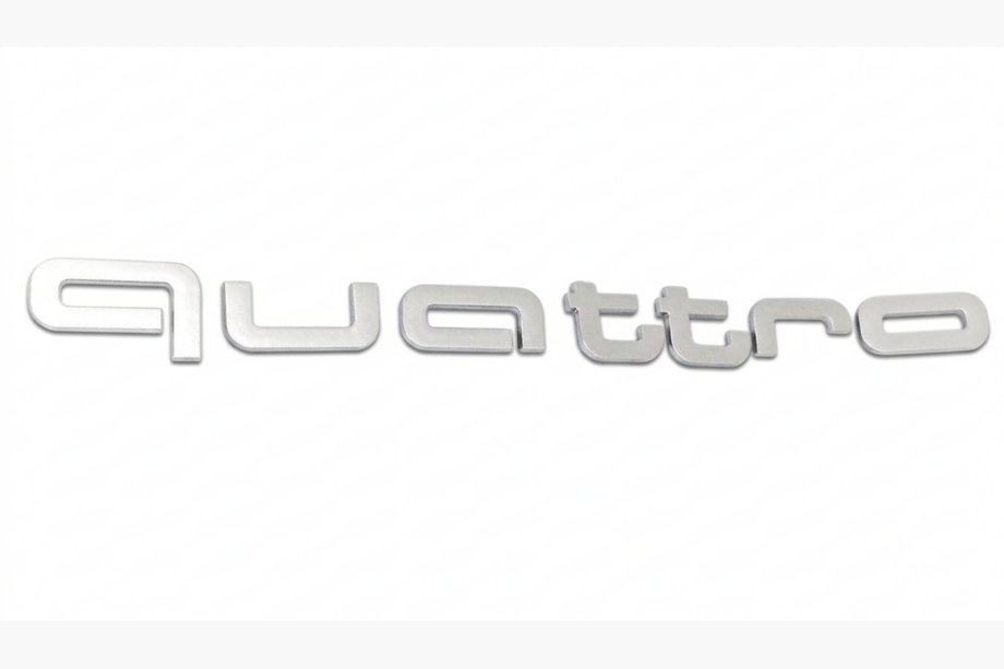 Audi Quattro Grey Emblem Badge Image