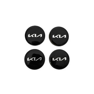 Wheel center caps 60/56 mm (Black with chrome, 4 pcs) photo 1