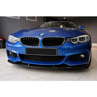 Front bumper lip spoiler Lip EuroCap (for M-Sport, 2014-2017, gloss black) BMW 4 Series F32/F33/F36 2012-2020 photo 1