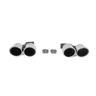 Silver exhaust tips in X4M F98 (V2) style BMW X4 G02 2018- photo 2