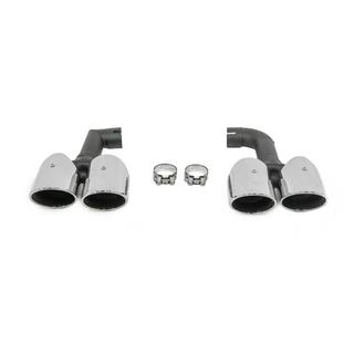 Silver exhaust tips in X4M F98 (V2) style BMW X4 G02 2018- photo 1