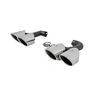 Silver exhaust tips in X4M F98 (V2) style BMW X4 G02 2018- photo 4