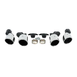 V2 Silver exhaust tips in X5M F95 style BMW X5 G05 2019–2026 photo 1