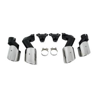 V2 Silver exhaust tips in X5M F95 style BMW X5 G05 2019–2026 photo 2